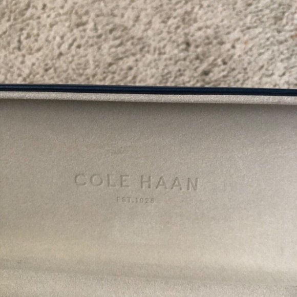 Cole Haan Sunglasses Eye Glasses Hard Shell Case Navy Blue - Picture 6 of 9